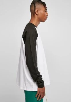 URBAN CLASSICS Organic Oversized Raglan Longsleeve - Longsleeve - White/Black -Urban Classics 0011ebe77c344ab0b30f949b1f786059