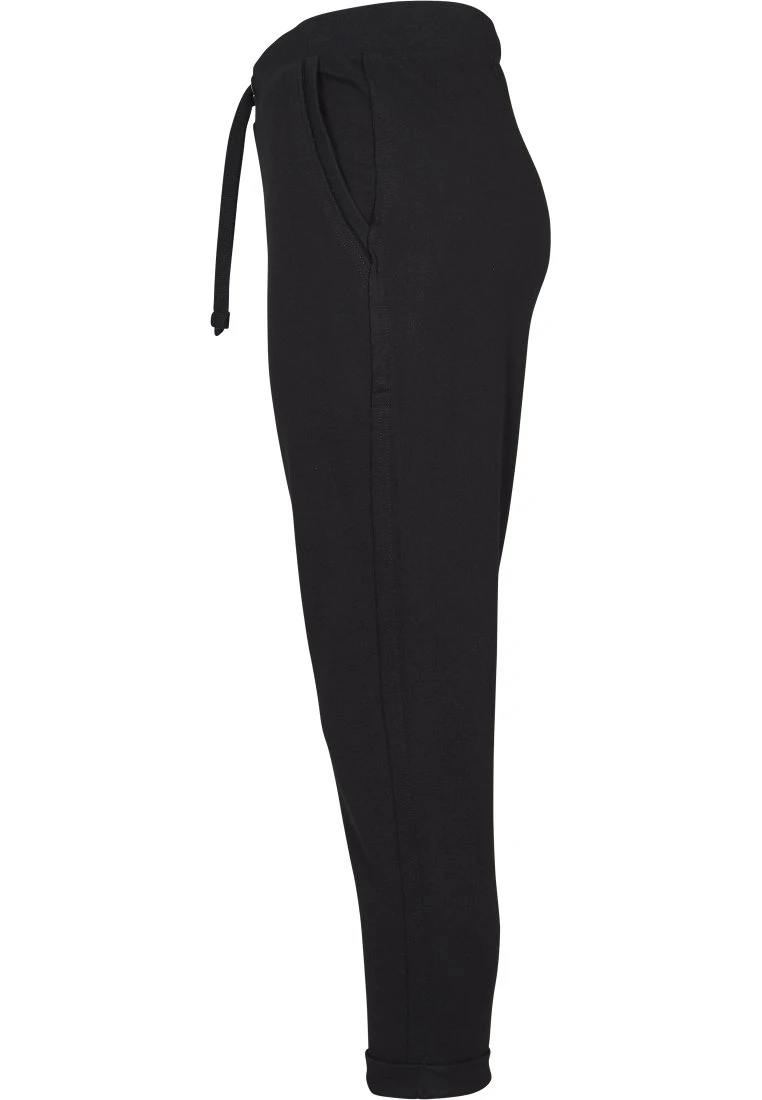 URBAN CLASSICS Ladies Open Edge Terry Turn Up Pants - Trainingsbroek - Black 6 URBAN CLASSICS Ladies Open Edge Terry Turn Up Pants - Trainingsbroek - Black - Afbeelding 4