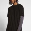 URBAN CLASSICS Oversized Shaped Double Layer Tee - Longsleeve - Darkshadow