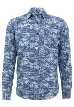 URBAN CLASSICS Printed Palm - Overhemd - Light Blue Wash 12 URBAN CLASSICS Printed Palm - Overhemd - Light Blue Wash -Urban Classics 01d47fd014d84275b3139526f812619c