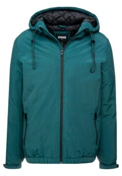URBAN CLASSICS Hooded Easy Jacket - Jas - Bottlegreen -Urban Classics 07e6fa36bb7d45df82ca337cfd6837b7
