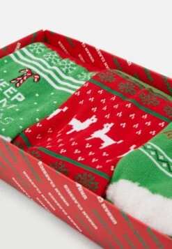 URBAN CLASSICS Christmas Lama Socks 3 Pack - Sokken - Green/Red -Urban Classics 090b7244b53e4077a2dbb2a38e1e810f