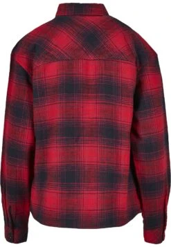 URBAN CLASSICS Ladies Check Overshirt - Overhemdblouse - Darkblue/Red -Urban Classics 09f612b29844496fabcbbca388aed3ea