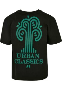 URBAN CLASSICS Logo Tee - T-Shirt Print - Black