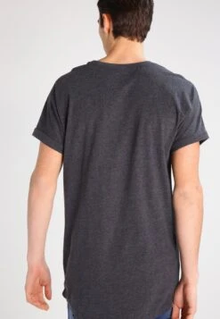 URBAN CLASSICS Long Shaped Turnup- T-Shirt Basic - Charcoal -Urban Classics 0bb95f7563904b8b981ba9af896333eb
