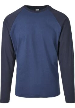 URBAN CLASSICS Raglan Contrast Ls - Longsleeve - Darkblue/Midnightnavy