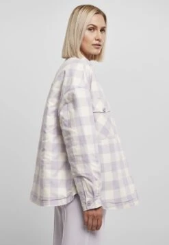 URBAN CLASSICS Langarm - Overhemdblouse - Whitesand Softlilac -Urban Classics 100c14d539ed4452af5b8a2b9d015dfc