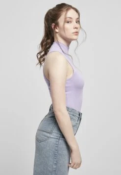URBAN CLASSICS Ladies Sleeveless Turtleneck Body - Body - Lavender -Urban Classics 11e3030f92784579bad8c4e5473cd5e2