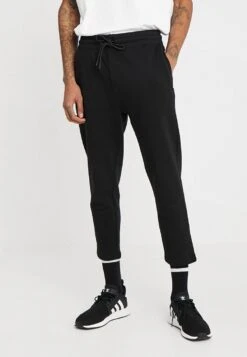 URBAN CLASSICS Cropped Terry Pants - Trainingsbroek - Black