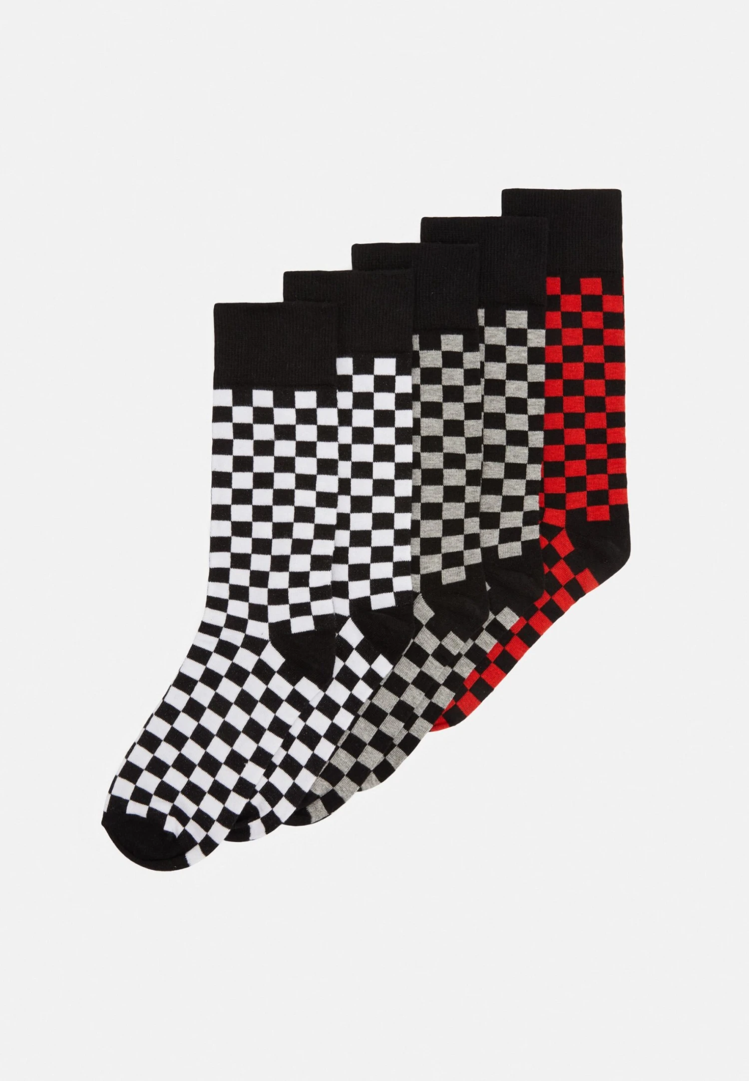 URBAN CLASSICS Check Socks 5Pack - Sokken - Black/Heathergrey/White 3 URBAN CLASSICS Check Socks 5Pack - Sokken - Black/Heathergrey/White