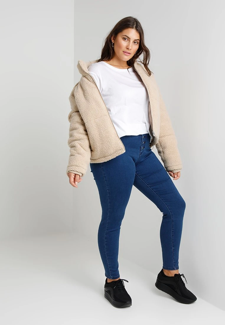 Ladies Boxy Sherpa Puffer Jacket - Winterjas - Darksand 4 Ladies Boxy Sherpa Puffer Jacket - Winterjas - Darksand - Afbeelding 2