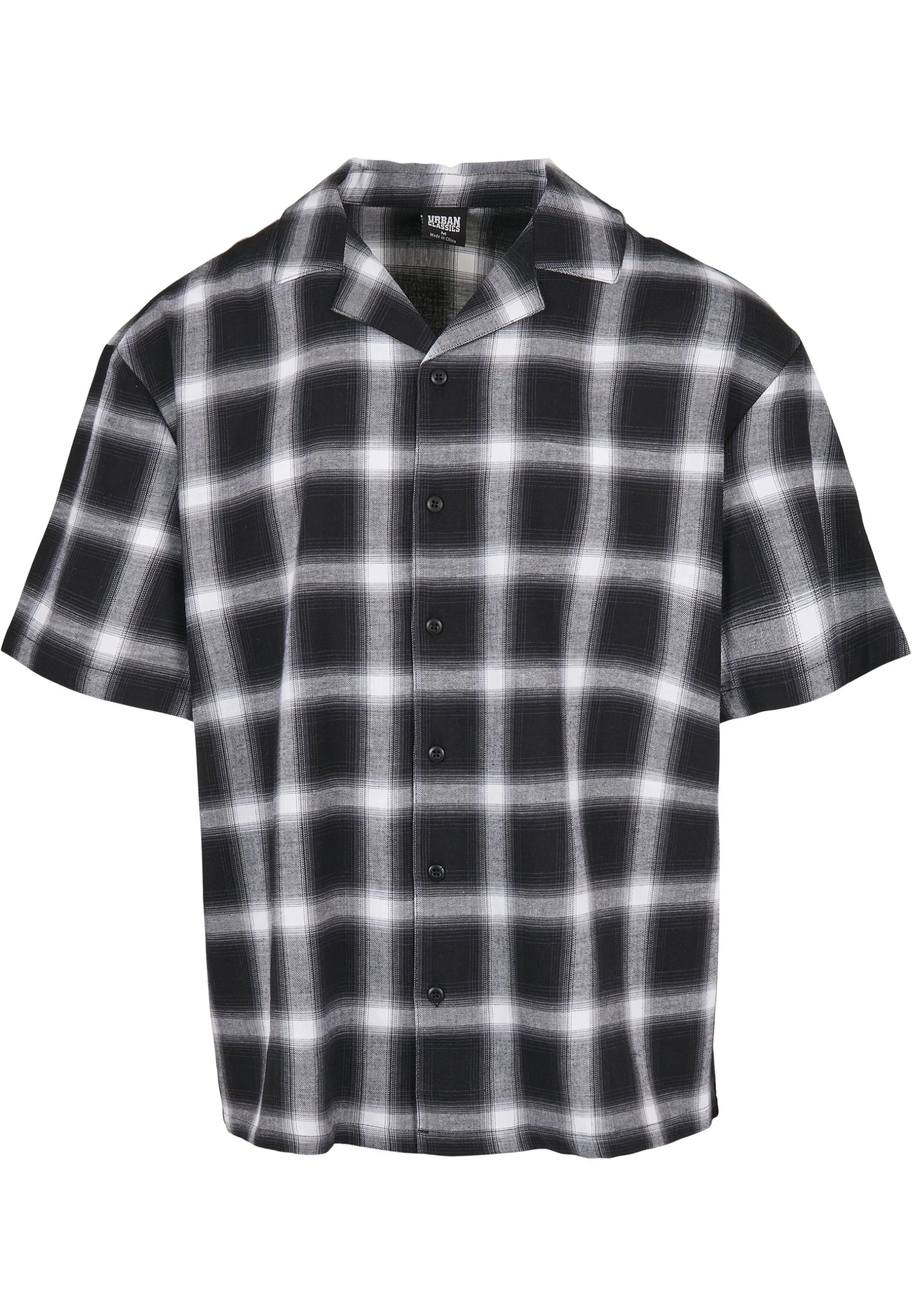 URBAN CLASSICS Loose Checked Resort Shirt - Overhemd - Black/White 3 URBAN CLASSICS Loose Checked Resort Shirt - Overhemd - Black/White