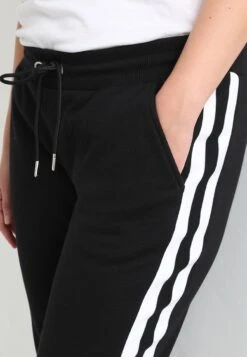 Ladies College Contrast - Trainingsbroek - Black/White -Urban Classics 13f1c152e5ab4466b73152995e638f49