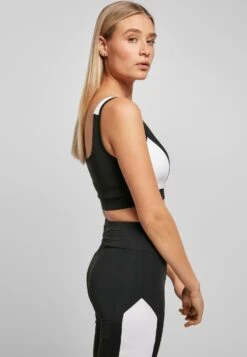 URBAN CLASSICS Bustier - Black White -Urban Classics 14aed370fd3a4b0193ac2752d956eb39
