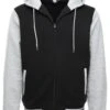 URBAN CLASSICS 2-Tone Zip Hoody - Sweater Met Rits - Black/Grey