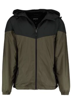 URBAN CLASSICS Tone Tech - Windjack - Black/Dark Olive -Urban Classics 17cb05e15160411a9be118c33818fab5