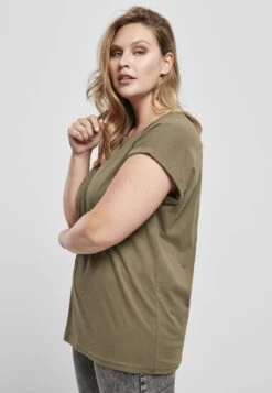 URBAN CLASSICS Extended Shoulder Tee - T-Shirt Basic - Olive -Urban Classics 180fa44983e346629a97175f01c15b79