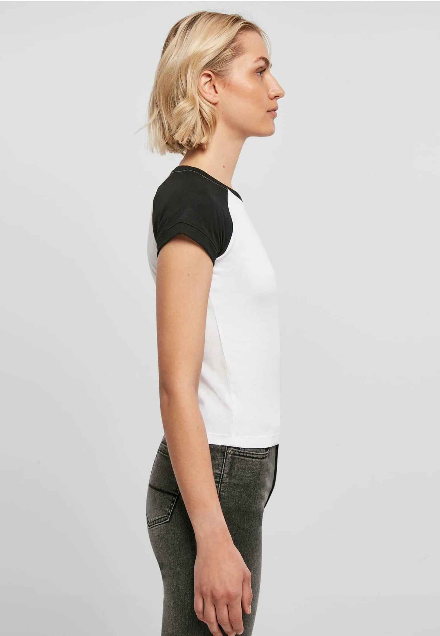 URBAN CLASSICS Stretch Retro Baseball - T-Shirt Print - White Black 7 URBAN CLASSICS Stretch Retro Baseball - T-Shirt Print - White Black - Afbeelding 5