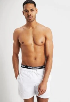 URBAN CLASSICS Two In One Swim - Zwemshorts - White/Black