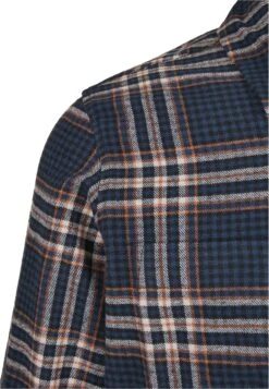 URBAN CLASSICS Campus - Overhemd - Darkblue Rustred -Urban Classics 1b68b22e487e49bb9e8cf2e485c163ef