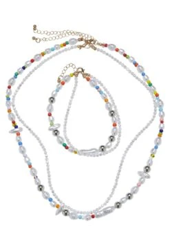 URBAN CLASSICS Various Pearl Layering And A - Ketting - Multicolor