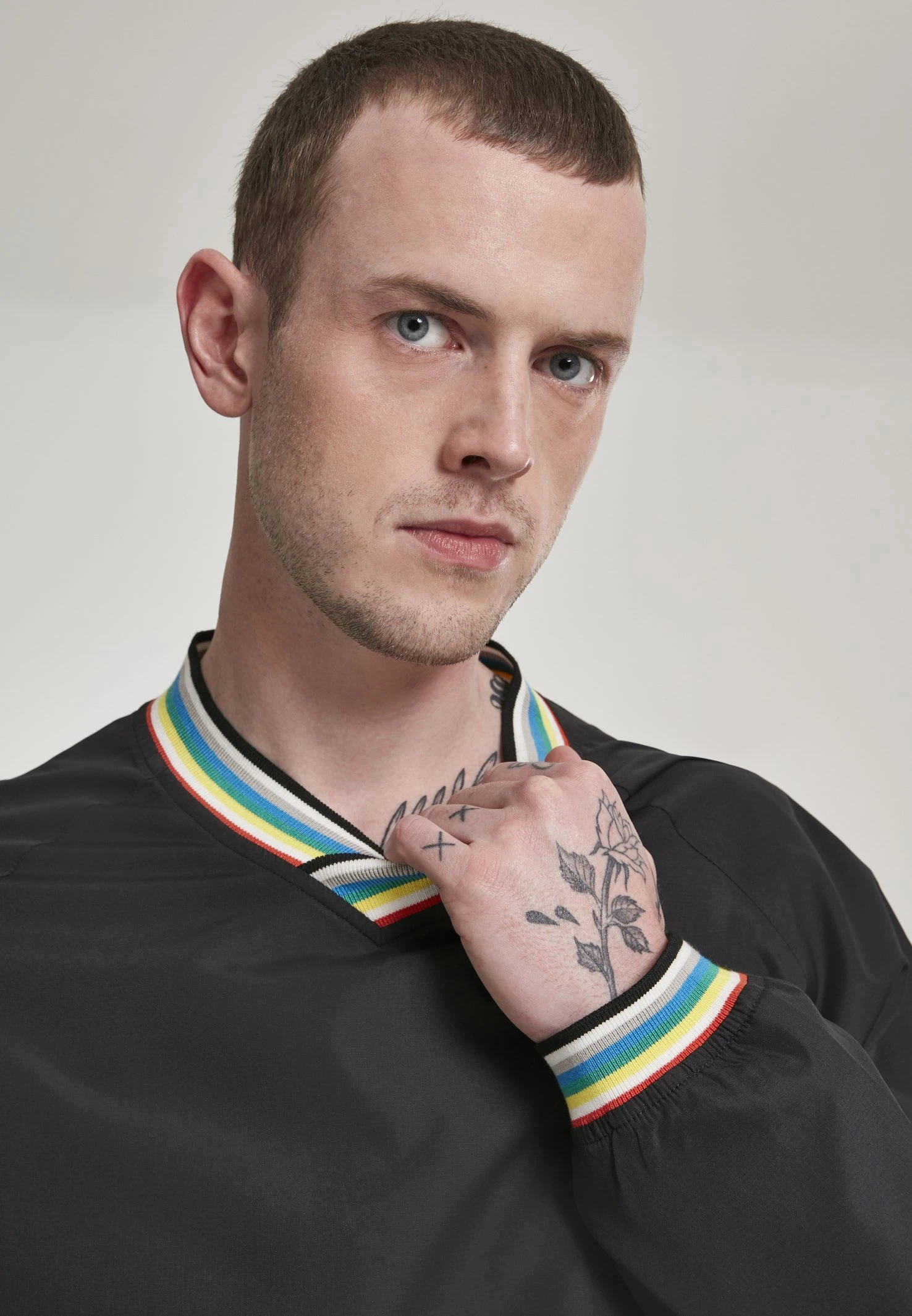 URBAN CLASSICS Rib Stop V-Neck Pull Over - Sweater - Black 7 URBAN CLASSICS Rib Stop V-Neck Pull Over - Sweater - Black - Afbeelding 5