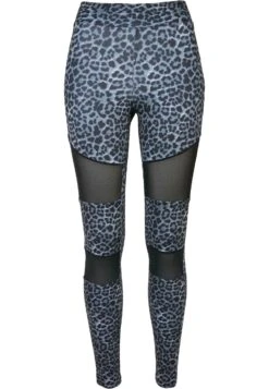 URBAN CLASSICS Tech Mesh Aop- Legging - Snowleo