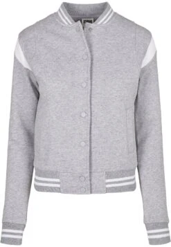 URBAN CLASSICS Sweater Met Rits - Grey White -Urban Classics 1daab5ab328f4ca2aa026751e7413537