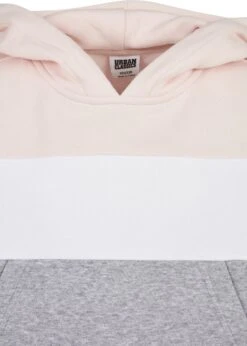 URBAN CLASSICS Hoodie - Lightrose/White/Grey -Urban Classics 1dd93d174c324945b81f5fd49ec27b5e