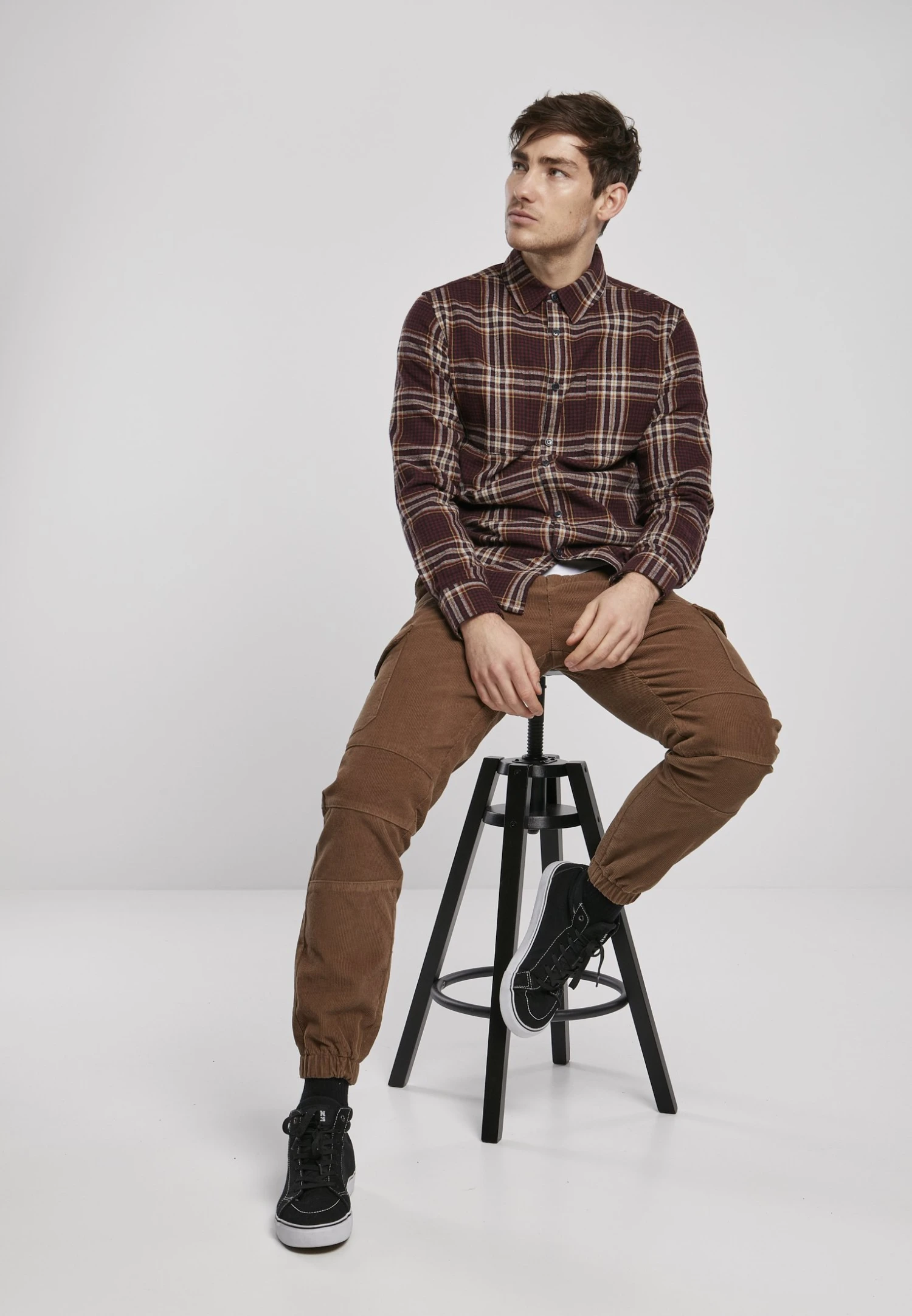 URBAN CLASSICS Campus - Overhemd - Cherry/Honey 6 URBAN CLASSICS Campus - Overhemd - Cherry/Honey - Afbeelding 4