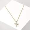 URBAN CLASSICS Cross Necklace - Ketting - Gold-Coloured