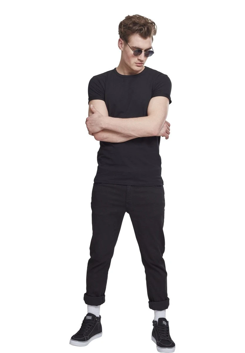 URBAN CLASSICS Fitted Stretch Tee - T-Shirt Basic - Black 4 URBAN CLASSICS Fitted Stretch Tee - T-Shirt Basic - Black - Afbeelding 2