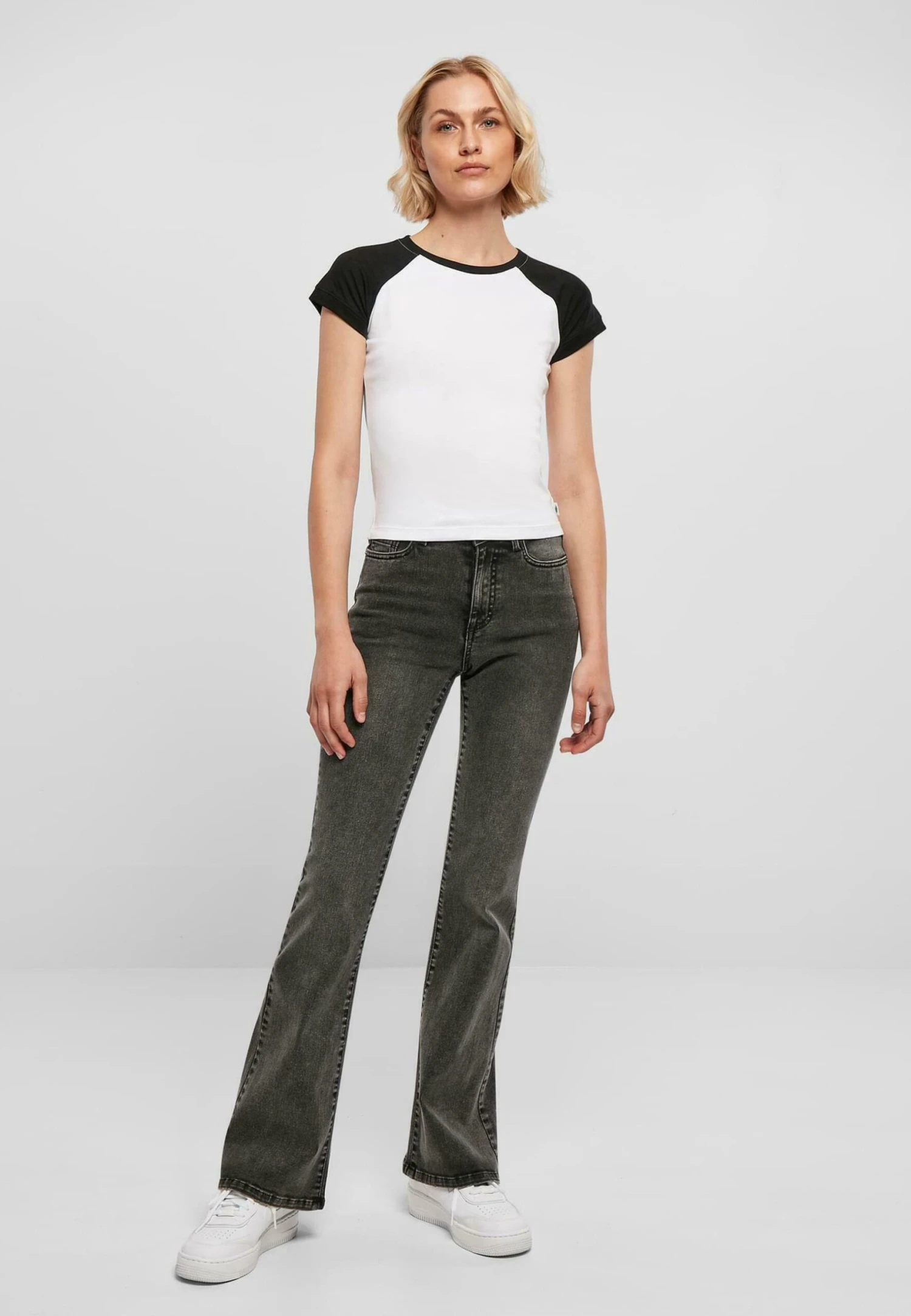 URBAN CLASSICS Stretch Retro Baseball - T-Shirt Print - White Black 4 URBAN CLASSICS Stretch Retro Baseball - T-Shirt Print - White Black - Afbeelding 2