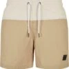 URBAN CLASSICS Block- Zwemshorts - Unionbeige/Softseagrass