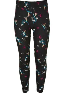 URBAN CLASSICS Soft Aop - Legging - Blackfloret