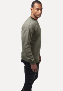 URBAN CLASSICS Crewneck - Sweater - Olive -Urban Classics 23140db891fc4c898303382af68bfd19