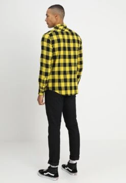 URBAN CLASSICS Checked - Overhemd - Yellow -Urban Classics 23dbdc0d08db47cc8024dd64a1912794