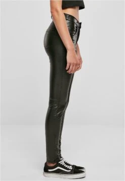 URBAN CLASSICS Mid Waist- Broek - Black -Urban Classics 2426a48a1d2546ad9e1a29c8bc327676