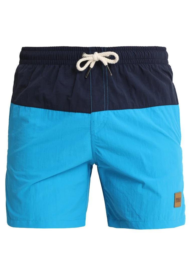 URBAN CLASSICS Block - Zwemshorts - Navy/Turquoise 5 URBAN CLASSICS Block - Zwemshorts - Navy/Turquoise - Afbeelding 3