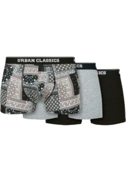 URBAN CLASSICS Organic3-Pack - Onderbroeken - Bandana Grey/Grey/Black