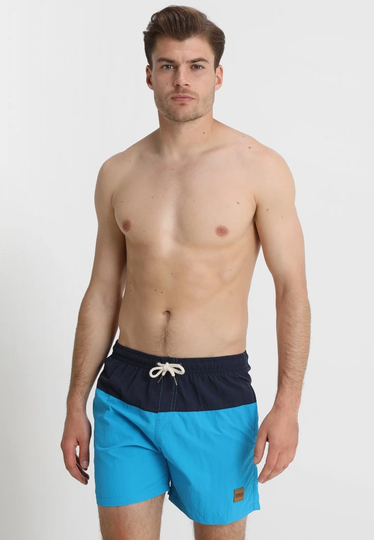 URBAN CLASSICS Block - Zwemshorts - Navy/Turquoise 3 URBAN CLASSICS Block - Zwemshorts - Navy/Turquoise