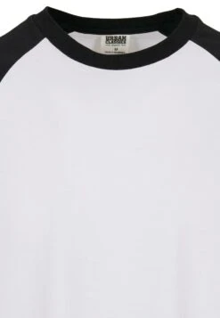 URBAN CLASSICS Organic Oversized Raglan Longsleeve - Longsleeve - White/Black -Urban Classics 258783399dc64dd18b3d17b88d426c62