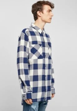 URBAN CLASSICS Overhemd - Darkblue Cream -Urban Classics 25a34ee9de4b4cf5b41361c1567d9858