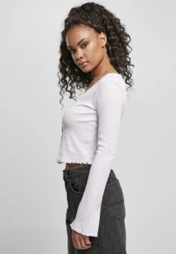 URBAN CLASSICS Cropped Rib - Longsleeve - Softlilac -Urban Classics 262a738de5b64329aa7fc5e72527be77