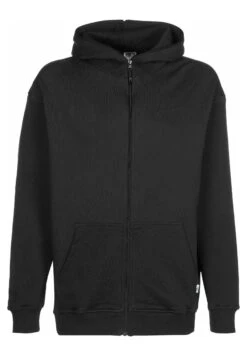 URBAN CLASSICS Organic Full Zip Hoodie - Sweater Met Rits - Black