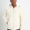 URBAN CLASSICS Hooded Corduroy Jacket - Jas - Light Sand/Offwhite