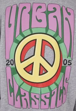 URBAN CLASSICS Big Peace Hoody - Hoodie - Grey -Urban Classics 2b6cff167d3a42798b688eac9496c3a4