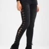 URBAN CLASSICS Lace Up Pants - Jeans Skinny Fit - Black Washed -Urban Classics 2b9dce365e104620a2a47eb34d6d8f62
