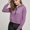 URBAN CLASSICS Ladies Short Terry Hoody - Hoodie - Duskviolet