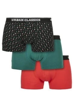 URBAN CLASSICS Boxershort - Nicolaus Aop Treegreen Popred
